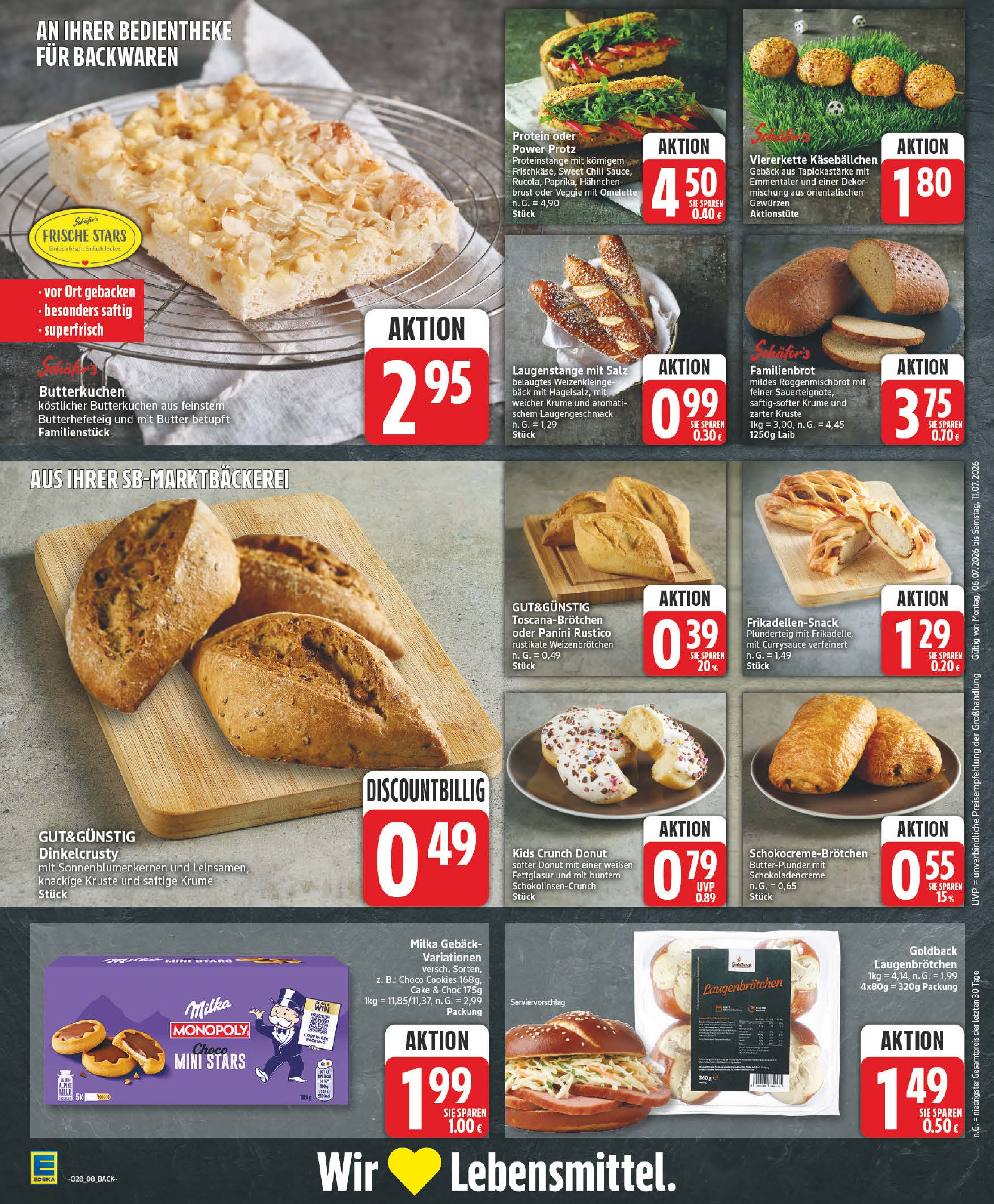Gebäck Angebot im aktuellen EDEKA Prospekt auf Seite 8